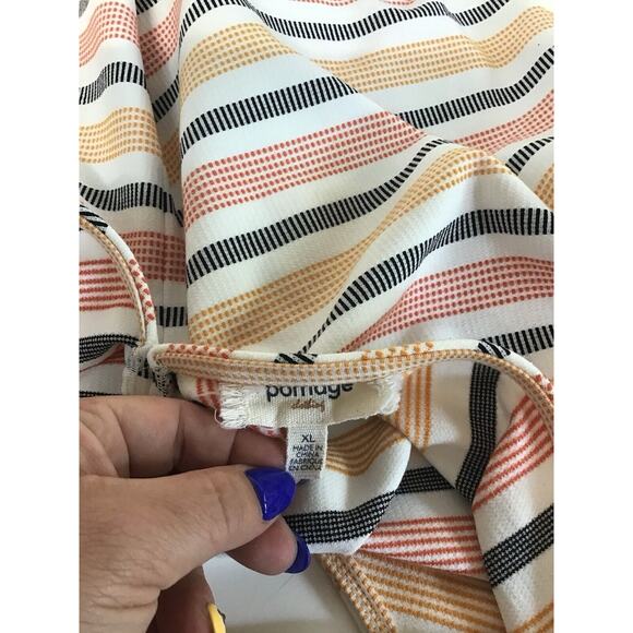 XL Porridge Anthropologie Jolene Multicolored Short Sleeve Top - Picture 3 of 6